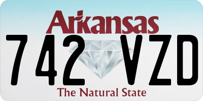 AR license plate 742VZD