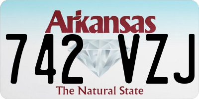 AR license plate 742VZJ