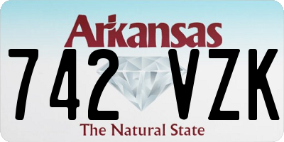 AR license plate 742VZK