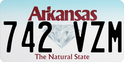 AR license plate 742VZM