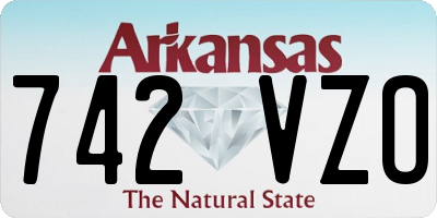 AR license plate 742VZO