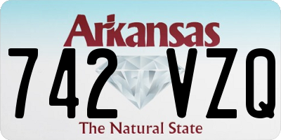 AR license plate 742VZQ