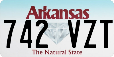 AR license plate 742VZT