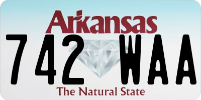 AR license plate 742WAA