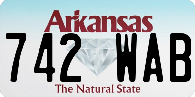AR license plate 742WAB