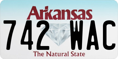 AR license plate 742WAC