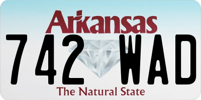 AR license plate 742WAD