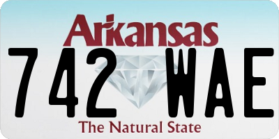 AR license plate 742WAE