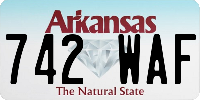 AR license plate 742WAF