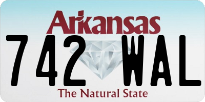 AR license plate 742WAL