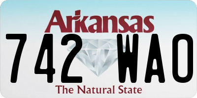 AR license plate 742WAO