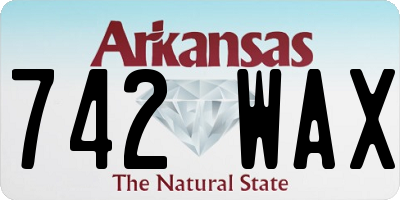 AR license plate 742WAX