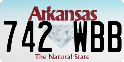 AR license plate 742WBB