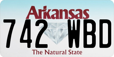 AR license plate 742WBD
