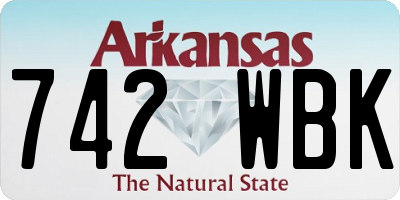 AR license plate 742WBK