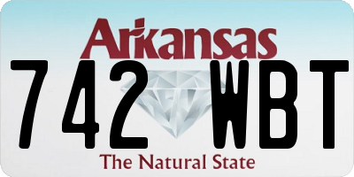 AR license plate 742WBT