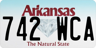 AR license plate 742WCA