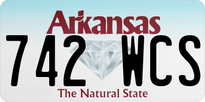AR license plate 742WCS