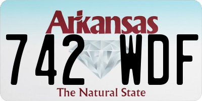 AR license plate 742WDF
