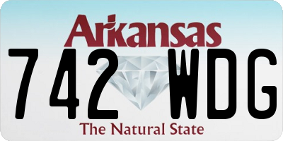 AR license plate 742WDG