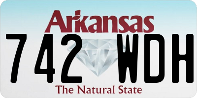AR license plate 742WDH