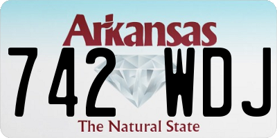 AR license plate 742WDJ