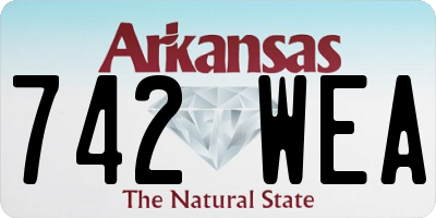 AR license plate 742WEA