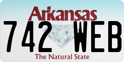 AR license plate 742WEB
