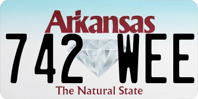 AR license plate 742WEE