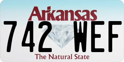 AR license plate 742WEF