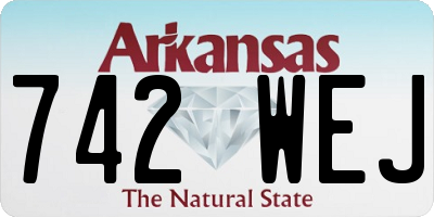 AR license plate 742WEJ