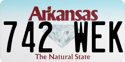 AR license plate 742WEK