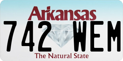 AR license plate 742WEM