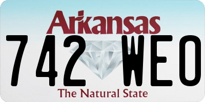 AR license plate 742WEO