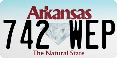 AR license plate 742WEP