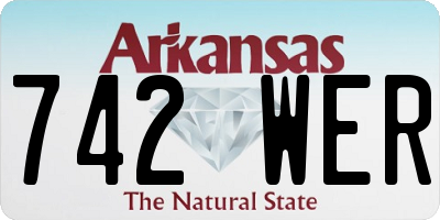 AR license plate 742WER