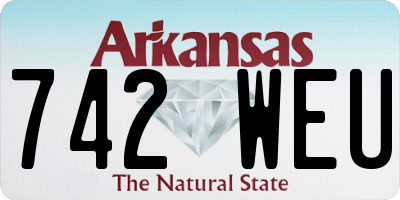 AR license plate 742WEU
