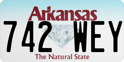 AR license plate 742WEY