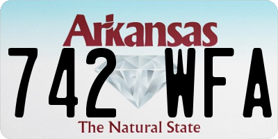 AR license plate 742WFA