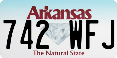 AR license plate 742WFJ