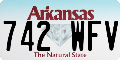AR license plate 742WFV