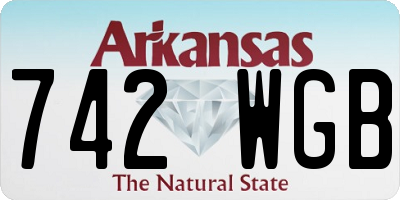 AR license plate 742WGB
