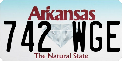 AR license plate 742WGE