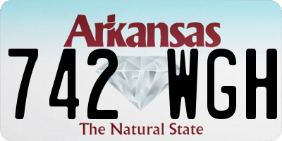 AR license plate 742WGH
