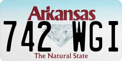 AR license plate 742WGI