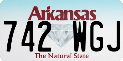 AR license plate 742WGJ