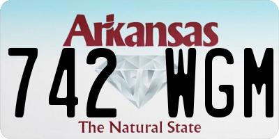 AR license plate 742WGM