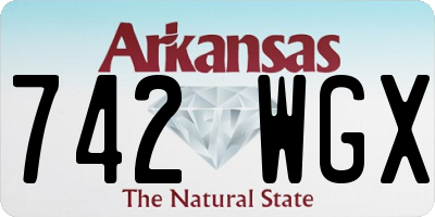 AR license plate 742WGX