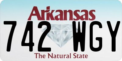 AR license plate 742WGY