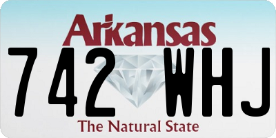 AR license plate 742WHJ